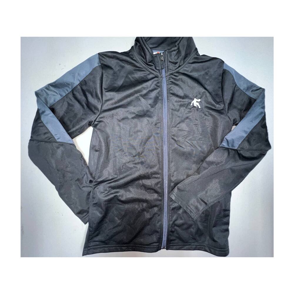 AND1 Black & Gray Full Zip Jacket Boy 10-12 EUC